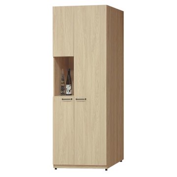 文創集 羅瑪克2.5尺三門中空高玄關置物櫃-75x40x197-cm免組