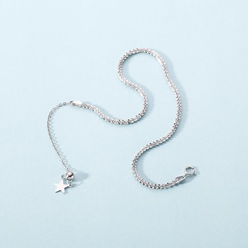 925純銀腳鏈女韓版簡約學生閨蜜ins小眾設計網紅五角星抖音銀飾