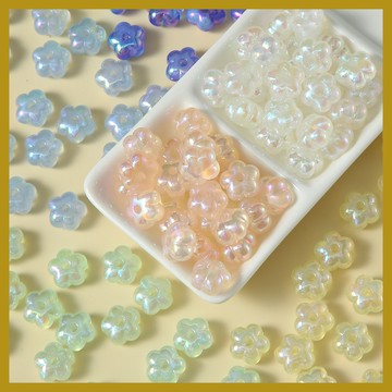 渡光細閃隔珠 花朵花瓣彩色花 DIY手工扁珠 散珠飾品 串珠 串珠材料 串珠材料包 珠珠材料 手串材料