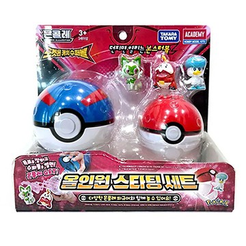 TAKARA TOMY Pokemon 寶可夢 新對戰決戰球組 附人偶 1組