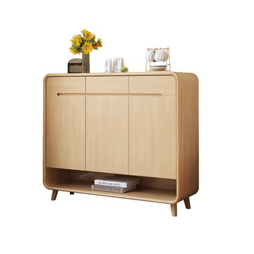 【HappyLife】北歐三門實木鞋櫃 120公分 Y11716胡白