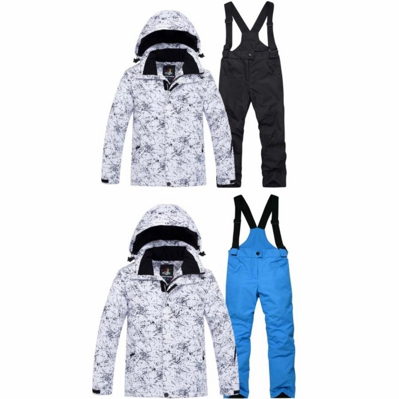 スキー スノボ ウェア ウエア  大理石 タイダイ柄 上下セット 青　ブルー スキー スノボ ウェア ウエア 大理石 タイダイ柄 上下セット 青ブルー