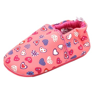 手工防滑嬰兒學步鞋  13cm  點點愛心