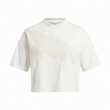 Reebok Ae Vector Top [100206164] 女 T恤 運動上衣 休閒短袖 米