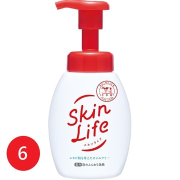 【COW STYLE 牛乳石鹼】Skinlife 滋卿愛泡洗顏慕斯 160ml*6瓶