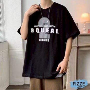 潮流印花短袖上衣 短袖上衣 圓領T恤 寬鬆百搭半袖上衣 潮流情侶百搭 短袖T恤 ATJT2064【FIZZE】