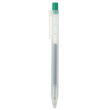 MUJI 自由換芯按壓滑順膠墨筆/綠0.5mm