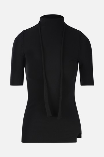 QUIRA Beak technical knit top Woman