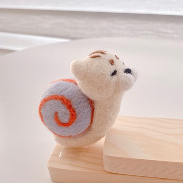 羊毛氈 蝸牛太貓鑰匙圈/別針