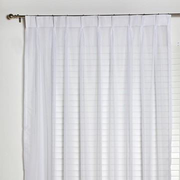 Madison Sheer Pinch Pleat Ready To Hang Curtains, 213 Drop, White