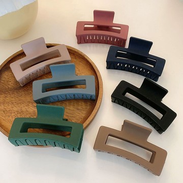 韓國網紅簡約磨砂后腦勺抓夾女ins優雅洗澡夾子氣質發夾發卡頭飾