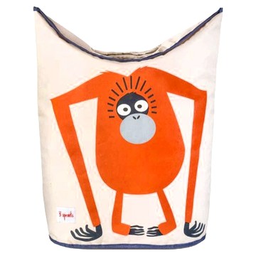 3 sprouts 超大容量動物造型洗衣籃 童趣外觀 圓形開口 可折疊  猩猩  詳見包裝卡