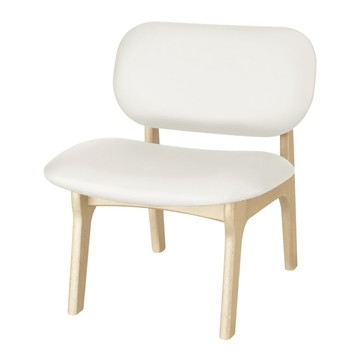 ◆耐磨皮革實木餐椅 RELAX WIDE NS WW/IV 橡膠木 NITORI宜得利家居