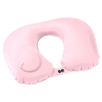 daho 便攜按壓式充氣旅行枕 80g 粉色 附眼罩耳塞收納袋  35 x 25cm