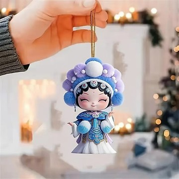 台灣出貨💡2D可愛小花旦仙子吊墜 國風優雅吊飾 亞克力唯美飾品 包包斜挎包鑰匙扣 交換禮物 校園活動小禮品 生日禮物