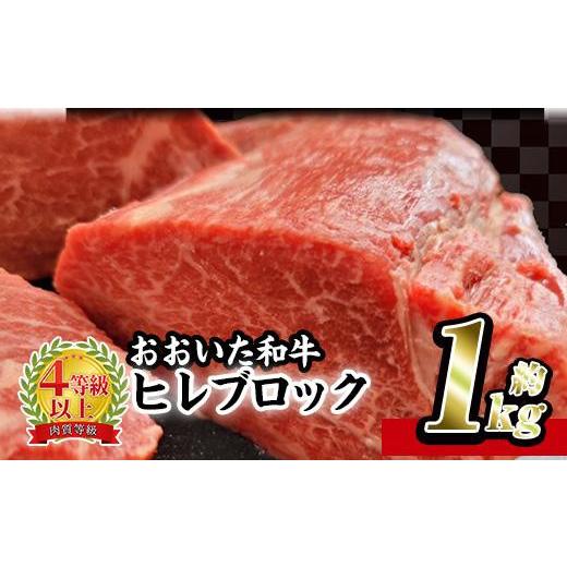 ふるさと納税 大分県 佐伯市 おおいた 和牛 ヒレブロック (約1kg)