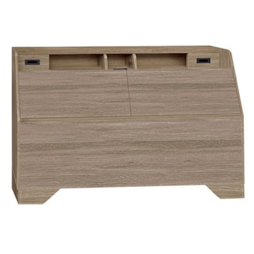 文創集 玄武侯5尺雙人可掀床頭箱(三色可選＋充電插座設置)-152x30x102cm免組