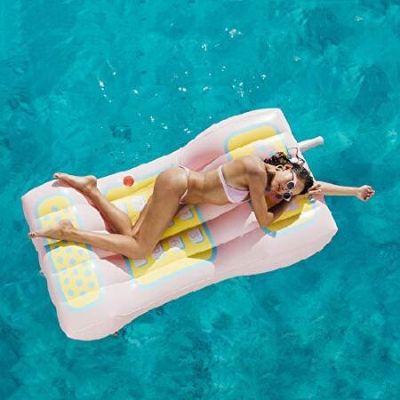 FUNBOY RETROPHONE Retro Phone Giant Inflatable Tube Float, Luxury Raft for Summer Pool Parties and Entertainment