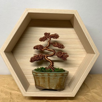 花紋樹型線材盆景