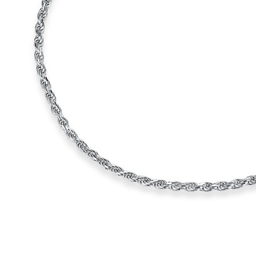 925純銀項鍊．麻花繩．粗銀鍊．寬約2.0mm｜24/26 /30吋