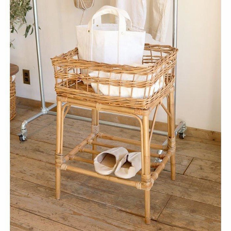 昭和レトロ ラタンランドリーラック 脱衣かご 籐家具 古家具 ビンテージ 昭和レトロ ラタンランドリーラック 脱衣かご 籐家具 古家具