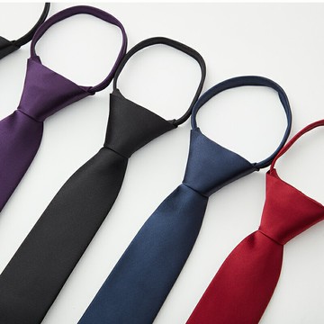 5CM拉鏈領帶襯衫商務職業韓版學院風日系男女懶人免打易拉得短款