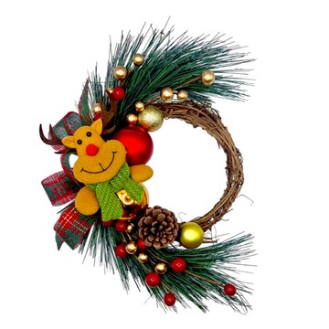 22CM 松針花圈 33503-B