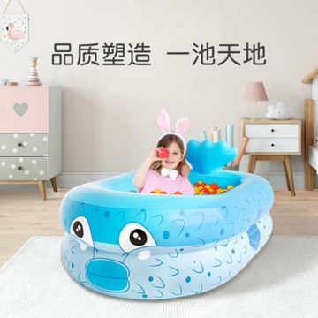 廠家新款充氣游泳池卡通家用浴盆兒童泡澡池玩具池氣鼓魚水池現貨