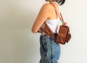 手工縫製多袋背包 // 皮革雙肩包 // 真皮單肩包 // 復古背包