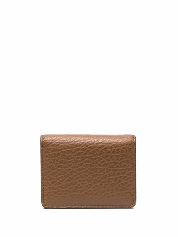 Maison Margiela - four-stitch leather card holder - women - Leather - One Size - Brown