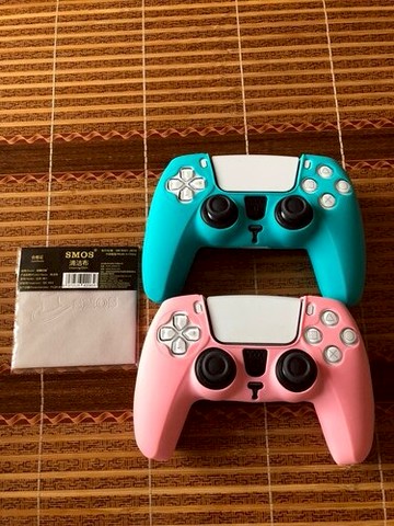 美琪PS5手柄套ps5保護套ps5遊戲手柄保護套按鍵帽搖桿帽套裝