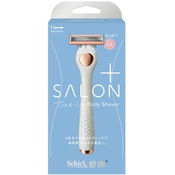 【Schick舒適牌】舒綺 極Salon Plus去角質亮膚仕女除毛刀 敏感肌用(刀把1入+刀片1入)