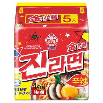 OTOKI 不倒翁 金拉麵 辣味 120g  5包