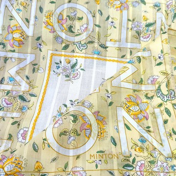 復古 MINTON 絲巾 - 英式鄉村 Chintz 花卉圖案 (20 英吋)