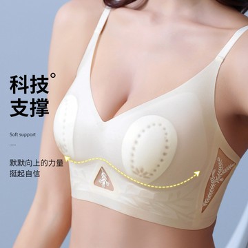 夏季鏤空透氣薄杯冰爽一片式果凍女士內衣固定兔耳杯收副乳文胸廠