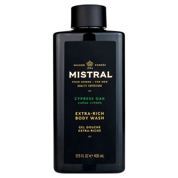 Mistral 2合1洗髮沐浴露 柏樹橡木 400ml 男士專用 清新木質香氛 溫和潔淨  1瓶