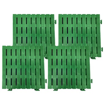 PMU 必美優 DIY工作小站板 4片組 台灣製造 清潔耐用好清洗 適用於廚房浴室  綠色  1組  30 x 30 x 1.6cm