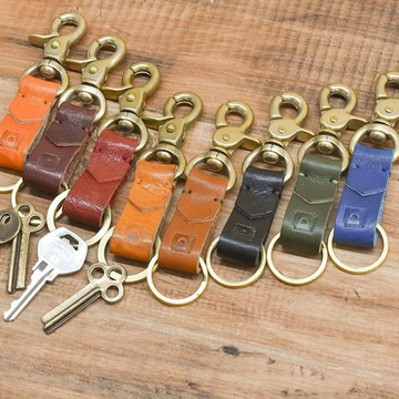 栃木皮革 真鍮鑰匙扣 龍蝦扣 Leather Accessories