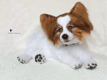 巴比龙狗逼真的玩具宠物肖像