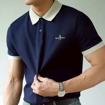 🔥【上新特殺】男士POLO衫潮流休閒T恤韓系短袖翻領POLO衫輕奢簡約上衣夏季T恤短袖刺繡T恤商務POLO衫POLO衫男