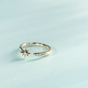 K14YG×鑽石 0.017ct / 天狼星 -戒指-