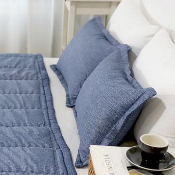 Muibien 素色枕頭套  藍色  40 x 60 cm  2個