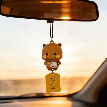 台灣出貨 一二布布車載香薰掛件 布布一二貼貼磁吸香薰掛件 汽車掛件 後視鏡平安吊墜 可愛車載掛件 車載擺件 禮物