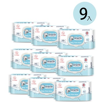Aiwibi 愛薇彼 - 【Aiwibi 澳洲品牌】Aiwibi愛薇彼 可沖濕式紙巾-42抽x9包/箱