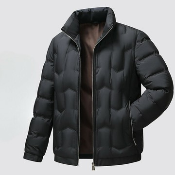 【巴黎精品】現貨+預購 頂級真羽絨外套90%鴨絨羽絨衣防風衝鋒外套秋冬上衣大碼男裝-立體高領格紋3色a1mc38