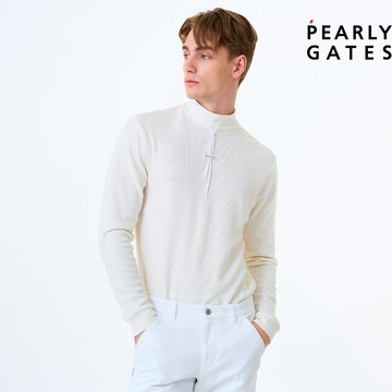 【ṔEARLY GATES】男款白色吸濕蓄熱保暖親膚長袖立領衫 JGW26109