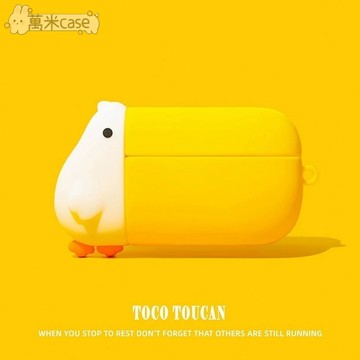 可愛 大嘴鳥 搞怪 矽膠 軟殼 防摔 耳機套 airpods 3代 pro 蘋果 耳機殼 保護套 1代 2代 保護殼