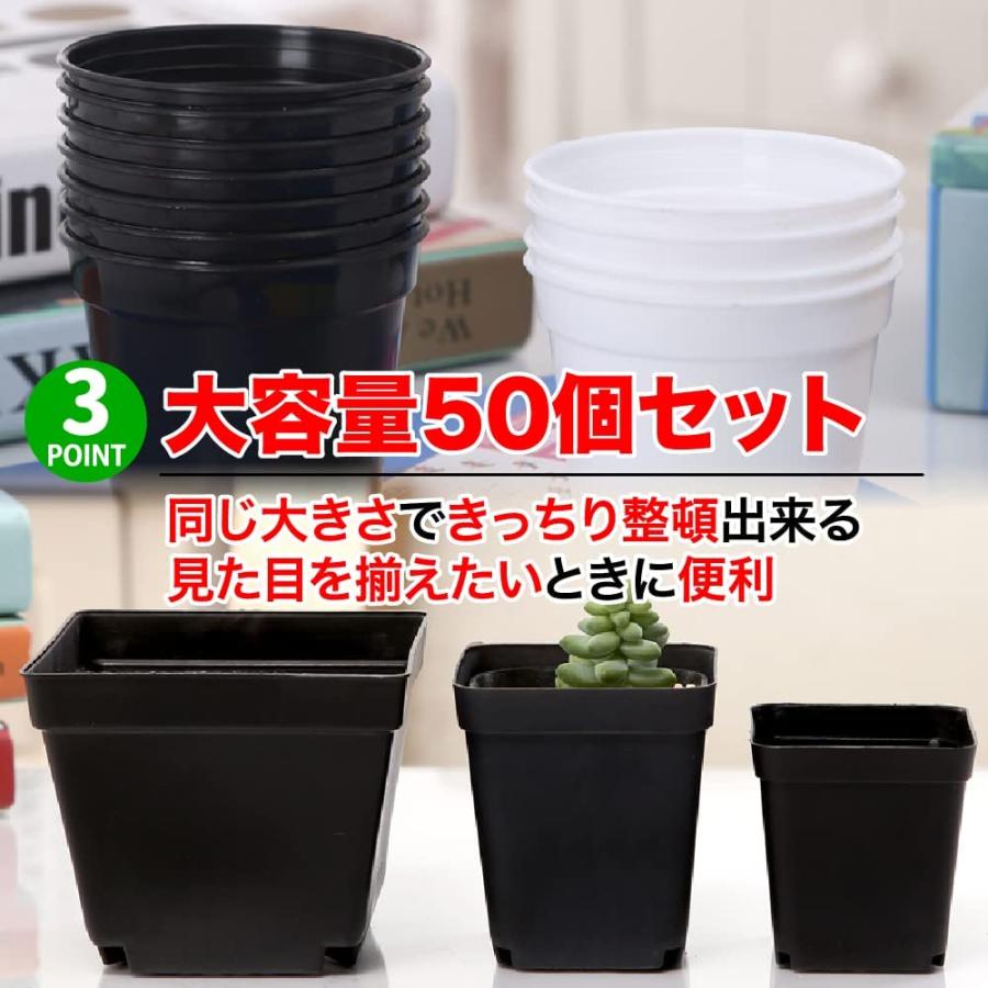 植栽ポット 育苗ポット ポット プランター 家庭菜園 発芽 植栽 多肉植物 小型 50個セット (丸型)