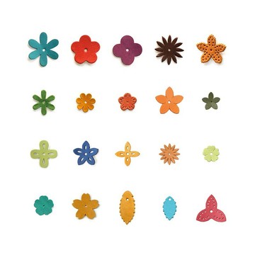 繽紛花葉片隨機超值包 附固定釦 / M5-017