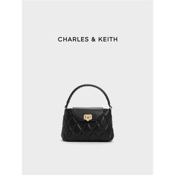 (免運)CHARLES&KEITH夏季女包CK2-50782379編織手提凱莉包菱格鏈條包